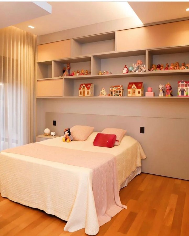 Quarto infantil com nichos planejados sob medida, projeto MR Móveis Planejados